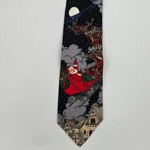 Happy Holidays by MMG Corp Hallmark Licensing Yule Tie Greetings Santa Necktie